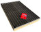 Bodenwanne mit Stahlzarge 600 x 400 mit Schuhabstreifer Rips anthrazit und Schnurwasserwaage
