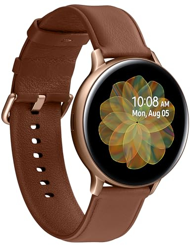 Samsung Galaxy Watch Active2, Fitnesstracker aus Edelstahl, großes Display, ausdauernder Akku, wassergeschützt, 44 mm, LTE, Gold