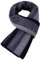 WANYING Herren Kaschmir Schal (65% Wolle+35% Kaschmir) Wolleschal Strickschal Herrenschal Extra Warm Weich für Winter Herbst - Gestreift Dunkelblau & Grau