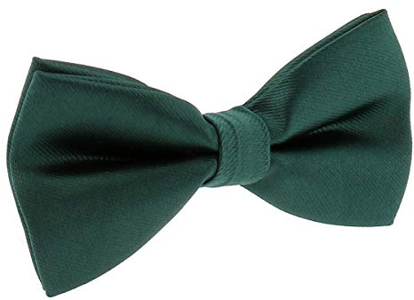 SHIPITNOW Noeud Papillon Vert foncé (Vert émeraude) - 30 coloris - Noeud Papillon Homme Mariage, Soirée - Tissu Satin Couleur unie - Prénoué, Adulte
