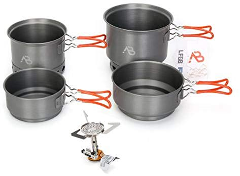 A.Blöchl Kochset Star X1 mit 2 Kochgeschirren (Schwarz/132 x 155 mm + 154 x 188 mm)