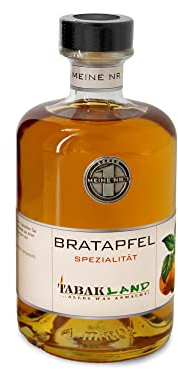 Bratapfellikör verfeinert mit Zimt und Zitrone | fruchtiger Apfel Likör mit leckerer Karamellnote | 20% Vol. 500ml vegan Geschenk