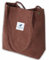 VOKUVIKU Canvas Tasche Damen Stofftasche Shopper Mädchen GroÃŸ Cord Tote Bag Aesthetic Fashion Schultertasche Leicht Schule Lässige Jutebeutel Cord, Braun