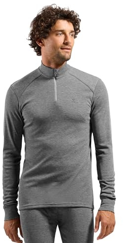 Odlo Thermounterwäsche Warm 1/2 Zip Langarm-Shirt für Herren | Langarm-Thermoshirt mit Reißverschluss | Warme Skiunterwäsche | Herren