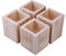 Möbel Risers aus Holz,Möbelerhöher Betterhöhung Tischerhöher, Bed Riser,Quadrat Elefantenbein,für DIY Schreibtischfüße Sofafusse Tischbeine,4 Stück,Holzfarbe (4 * 4 * 3cm)