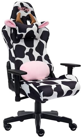 Techni Sport Black Cow Gaming Chair