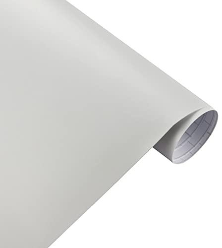 ihreesy Rouleau de Film de Voiture en Vinyle, Étanche Autocollant de Voiture Adhésif 200cm x 50cm Vinyle Film Adhésif Sans Bulles Autocollant pour Voiture, Ordinateur, Moto, Meubles, Smartphone,Blanc