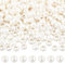 NBEADS 300 Stück Weiße ABS Kunstperlen, 11.8x9.5mm Großes Loch Kunststoff Imitationsperle Runde Kunstperlen Lose Rondelle Spacer Europäische Perlen Für Schmuckherstellung, Loch: 5.8 mm