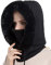 SEAUR 3 in 1 Schlupfmütze Damen Sturmhaube Fleece Gefüttert Wintermütze Strickmütze Skimütze Warm Balaclava Fahrrad Mütze Schal Gesichtsmaske - Schwarz