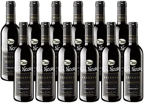 Pack de 24 Botellas Botellines de Vino Pata Negra Valdepeñas Reserva 375ml - Vinos para Detalles de Bodas