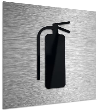 ALÚMADESIGNCO Extintor Senal - Señal De Estintor - Señales de Incendio - Carteles Extintores - Señaletica Incendios - 120 x 120 mm