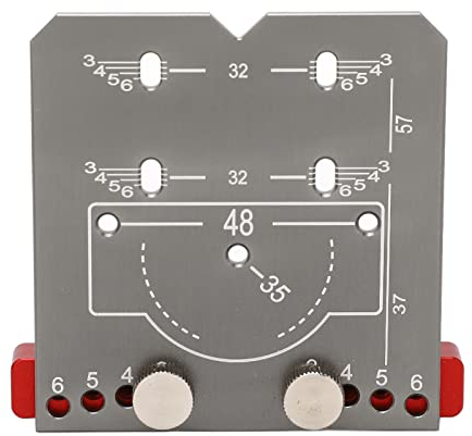 Concealed Hinge Drilling Jig Aluminum Alloy Cabinet Hinge Mounting Template for Kitchen Bedroom Bathroom Cabinet Installation Tool Concealed Hinge Jig