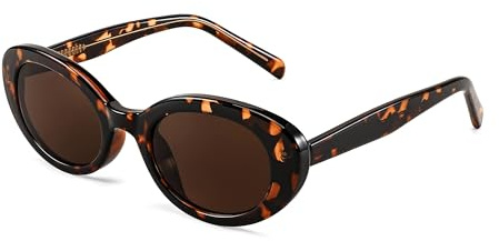 FEISEDY Retro Oval Sonnenbrille Damen 90er Jahre Klein UV400 Schutz B4128