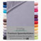 Zestri Premium Spannbettlaken Spannbetttuch | für Matratzenhöhe 25 cm | Stoffgewicht 190g/m² | ÖKO-TEX | 180x200 bis 200x200 cm + 25 cm Steghöhe | Grau