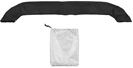 Bimini Cubierta de Repuesto Superior de Tela Oxford Plegable Impermeable a Prueba de Lluvia, Toldo para Barco, Cubierta Negra, Toldo de Lona Duradero de Grado Marino, Equipo de