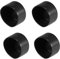 TOP-VIGOR 4Pcs Rubber End Caps, 50mm ID Round Flexible Screw End Caps Thread Protectors, Black Vinyl Bolt Covers Rubber Covers for Screws, Tubes, Cables, Wires, Cyling, etc