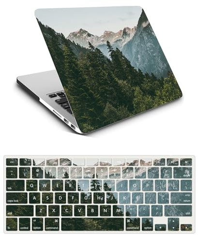 Hülle Case Kompatibel mit MacBook Air 13 Zoll 2020 2019 2018 Freisetzung A1932 A2179 A2337 M1 mit Retina Display and Touch ID, Plastik Hartschale Schutzhülle & Tastaturschutz, Berg