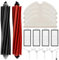 Kit d'accessoires pièces détachées pour Roborock Q8 Max/Q8 Max+/Q5 Pro/Q5 Pro+ aspirateur Robot, 2 brosses à Rouleaux, 4 filtres, 4 tampons de Nettoyage, 4 brosses latérales, 1 Brosse