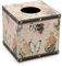 SUMNACON Quadratische Taschentuchbox im Retro-Stil aus Holz und Polyurethan