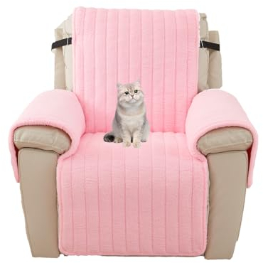 HonunG Sesselbezug Liegesofa-Bezüge,Samt-Plüsch, Liegesofa Sesselbezug, Sesselschoner für Relaxsessel Sessel überzug mit Verstellbarem Gummiband Waschbar Sofaschoner Sesselhusse (Rosa)