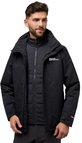 Jack Wolfskin Herren Jasper 3in1 Jkt M, Schwarz, S EU