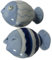 Generisch 2er Fische Set Salzstreuer & Pfefferstreuer blau je 8 x 5 cm Ø Maritim Figur Deko GTT J164
