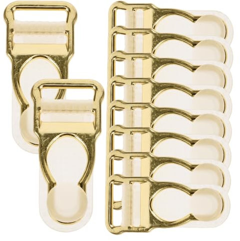 NUOBESTY 10stücke Verstellbare Sockenklemmen Aus Rutschfeste Strapsschnallen Für Strümpfe Und Strumpfhalter Diy Garters Clips Für Damen Und Herren Einfache Handhabung Langlebig Und Praktisc