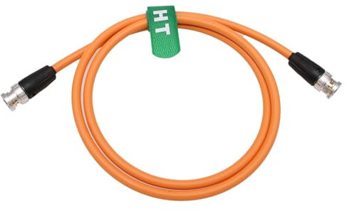 HangTon 12G SDI 4K 60P Videokabel BNC auf BNC für Atomos Ninja V Shogun 7 Samurai Inferno Monior Sony Canon ARRI RED Kamera, Canare LV-61S Koaxial 75 Ohm orange Farbe 30 cm