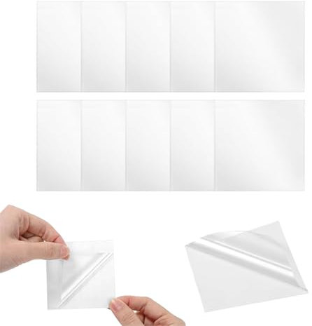 QEDBOJE 10 Pezzi Toppe di Riparazione TPU, Impermeabile Autoadesivo, Kit Riparazione Trasparente, per Piscina Tenda da Campeggio Anelli da Nuoto Gommone Kit Gonfiabile (Trasparente)