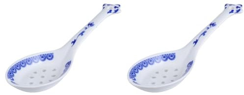 Cabilock Cucharas de arroz de cerámica, cucharas de cerámica de estilo asiático, cuchara de sopa grande, cuchara china wan tan, cuchara de azúcar, cuchara de ramen, cuchara de especias de estilo chino