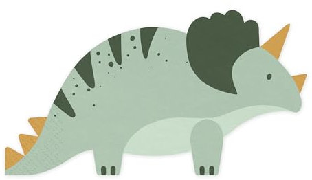 12 Servietten Dino Triceratops Partyservietten Geburtstag Dinosauri Party Serviette Tischdeko Papierservietten Kindergeburtstag Dinosaurier