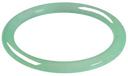 ASumPio Natürlicher Jade-Armreif, Hellgrüner Jade-Armreif, Dünnes Rundes Jade-Armband, Bringt Glück, Mit Schmuckschatulle, 54–64 Mm,60mm