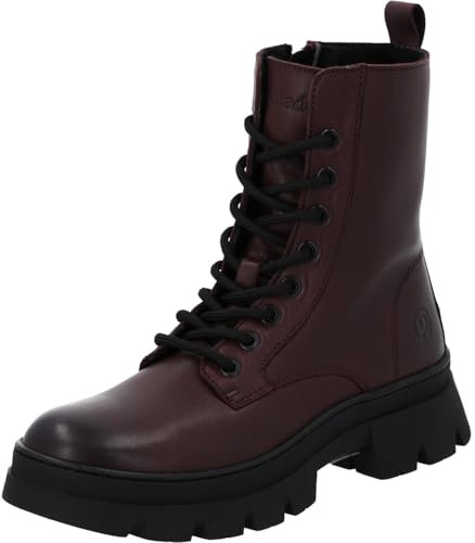 Palado Stiefeletten Damen Lambug – elegante Boots Made in Portugal - leicht gefütterte Stiefel - modische Schnürboots Bordeaux UK4,5 - EU37