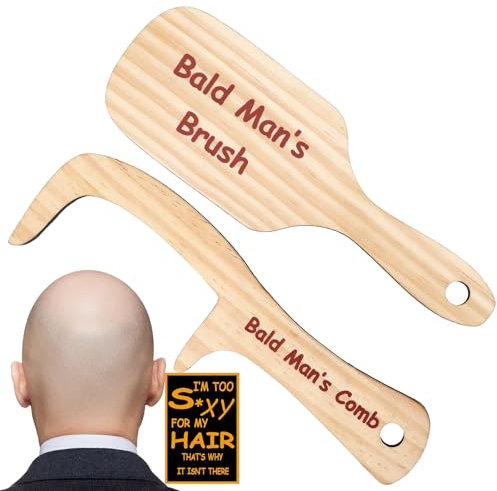 JULEASEL Lustiger Kamm für kahlköpfige Männer, Geschenk für Glatzköpfchen, Geschenk für Männer, Haarausfall, Scherzgeschenk, Kamm für Glatzköpfe, Geschenk für Glatzköpfe, Party, Geburtstag, für