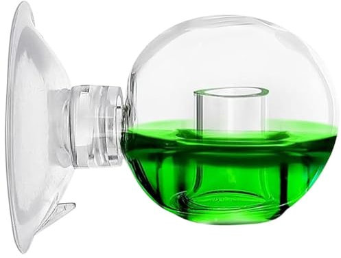 Yerleomit CO2 Dauertest Aquarium CO2 Diffusor Aquarium CO2 Test Aquarium Tester Aquarium Ausströmer CO2 Monitor Scheibe Kapazität Messgerät Aquarium mit Saugnapf für Bepflanztes Aquarium