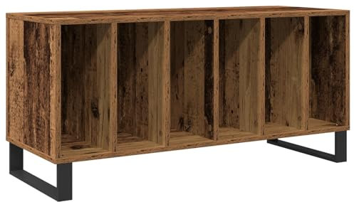 vidaXL Artisan Oak Storage Cabinet - Engineered Wood Medium Shelving Unit for Living Room/Bedroom - Matte Brown Finish, 100x38x48 cm