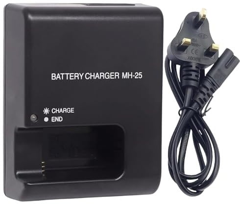 MH-25 MH-25a EN-EL15 EN-EL15c Quick Battery Charger Compatible with Nikon D850 D750 d7500 d7200 D7000 D7100 Coolpix Z5 Z6 Z7 D610 D600 D800 D810 Digital Cameras & 120cm AC Power Cord