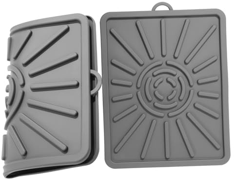 Gatuida 2 pièces Tapis de Cuisson Silicone Réutilisable Antichaleur Tapis Drainage pour Barbecue et Four Protection de Gril et Plaque de Cuisson Lavable et Résistant Aux Hautes