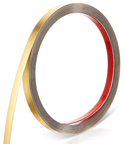 Metallleiste Selbstklebend Zierleisten Blechstreifen Selbstklebend Aus Gebürstetem Edelstahl Zum Abziehen Und Aufkleben Flexible Selbstklebende Metallleiste Für Spiegelrahmen Kamin Möbeldekor 5m X 1cm