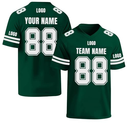 Personnalisé Football Americain Maillot à Col en V pour Adulte et Enfant