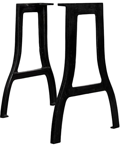 mtlskopl A-Gestell Esstischbeine Gusseisen Schwarz 60 x 72 cm 2 Stück Robustes Tischgestell Industrie-Look Modernes Design für Küche Esszimmer Büro