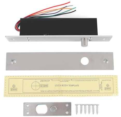 Serratura elettrica a catenaccio 12V in modalità NC, serratura di sicurezza elettronica, serratura elettrica da incasso con ritardo temporizzato per il controllo degli accessi