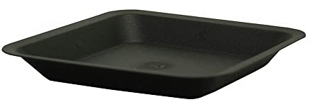 Sottovaso / Piatto cuadrato nero per Vasi cuadrati (18,9x18,9cm)