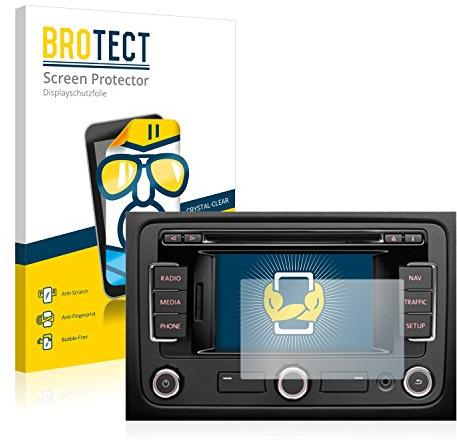 BROTECT (2 Stück Schutzfolie für Volkswagen Passat B7 2010-2015 RNS 315 5 Displayschutz Folie Made in Germany, Ultra-Klar