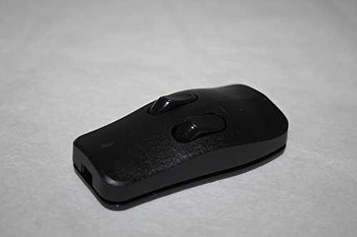 Serien-Schnurschalter schwarz, 1-polig abschaltend bis 2A, für 2-adriges Kabel