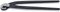 KNIPEX Fliesenlochzange (Papageienschnabelzange) auf SB-Karte schwarz atramentiert 200 mm, 91 00 200 SB