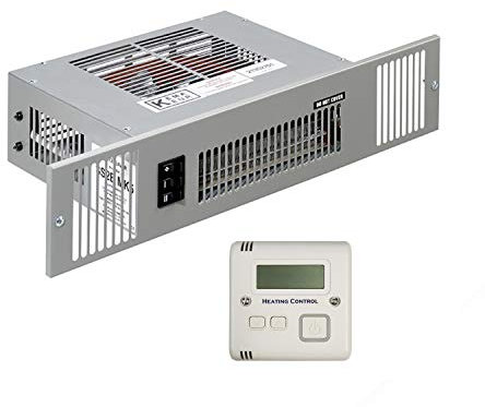 Smiths 2kW Electric Kitchen Plinth Heater SS2EW with Brushed Steel Effect Grille - Room size upto 29 cubic metres - 5 Years Parts & Labour Warranty