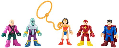 Imaginext BCV33 DC Super Freunde Helden und Bösewichte Actionfiguren - Superman Flash Wonder Woman