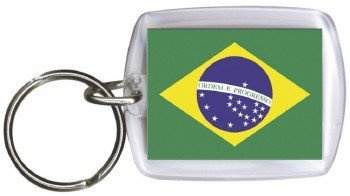 Fan-O-Menal Schlüsselanhänger aus Kunststoff mit Länderfahnen - Schlüsselbund - Anhänger mit Schlüsselring Gr. ca. 4 x 5 cm - Länderflagge beidseitig - Keyholder - verschiedene Länder Fahnen