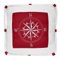 Navyline Dekokissen Motiv Kompassrose 39 x 39 cm | Baumwolle Sofakissen Couchkissen mit Polyester Füllung, rot